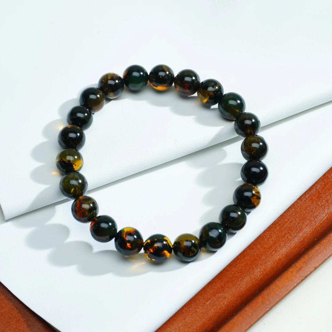 9mm星际蓝手串SDTP4860天然琥珀女款（多样性发其一）