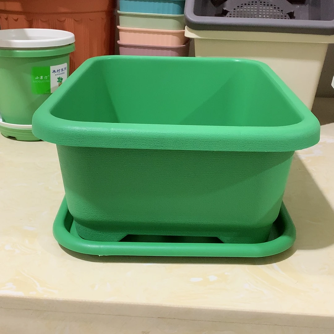 树脂菜盆40绿3个带托