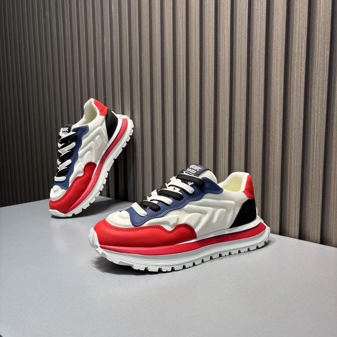 高档男士潮鞋春季新款时尚百搭阿甘鞋网面透气轻便舒适运动休闲鞋