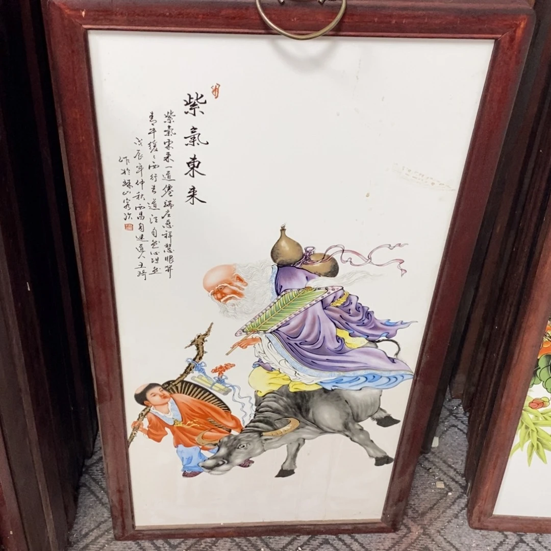 瓷86*46*1景德镇瓷板画柴窑烧制