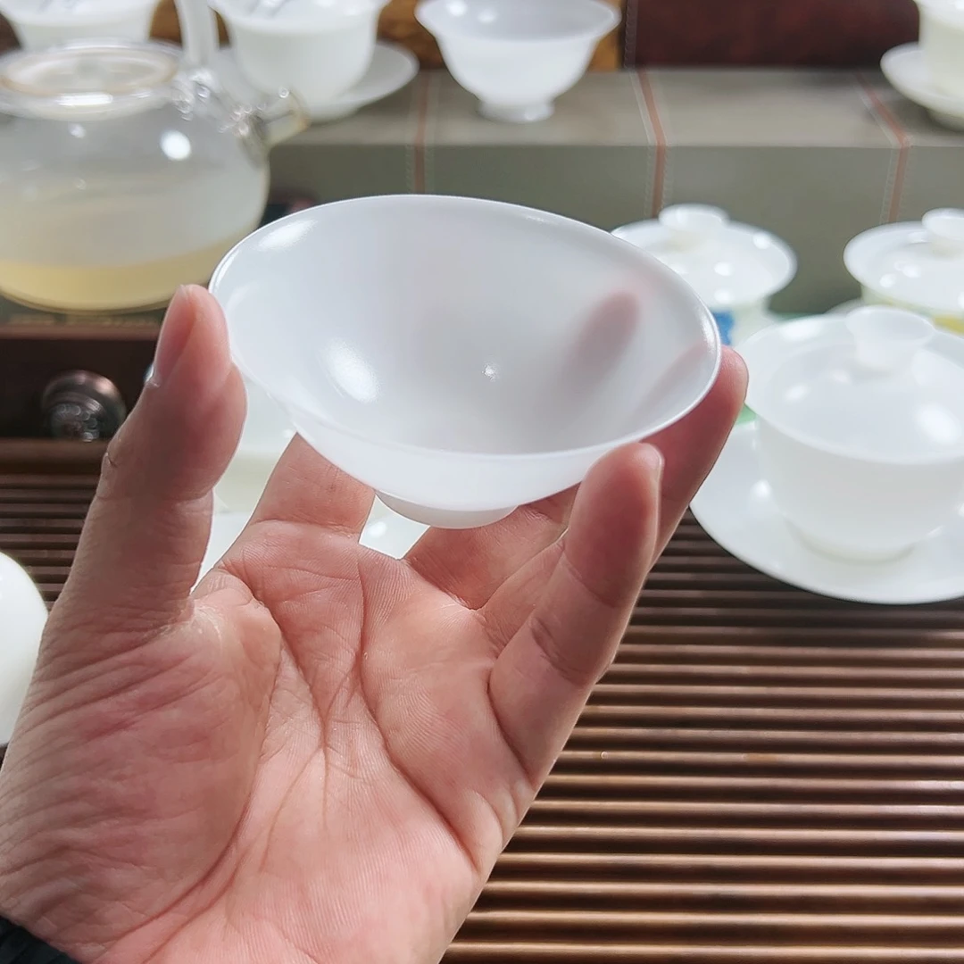 薄胎冰种手工斗笠杯70ml