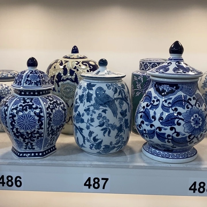 【闪购商品】摆件康*牛陶瓷罐子三个摆件