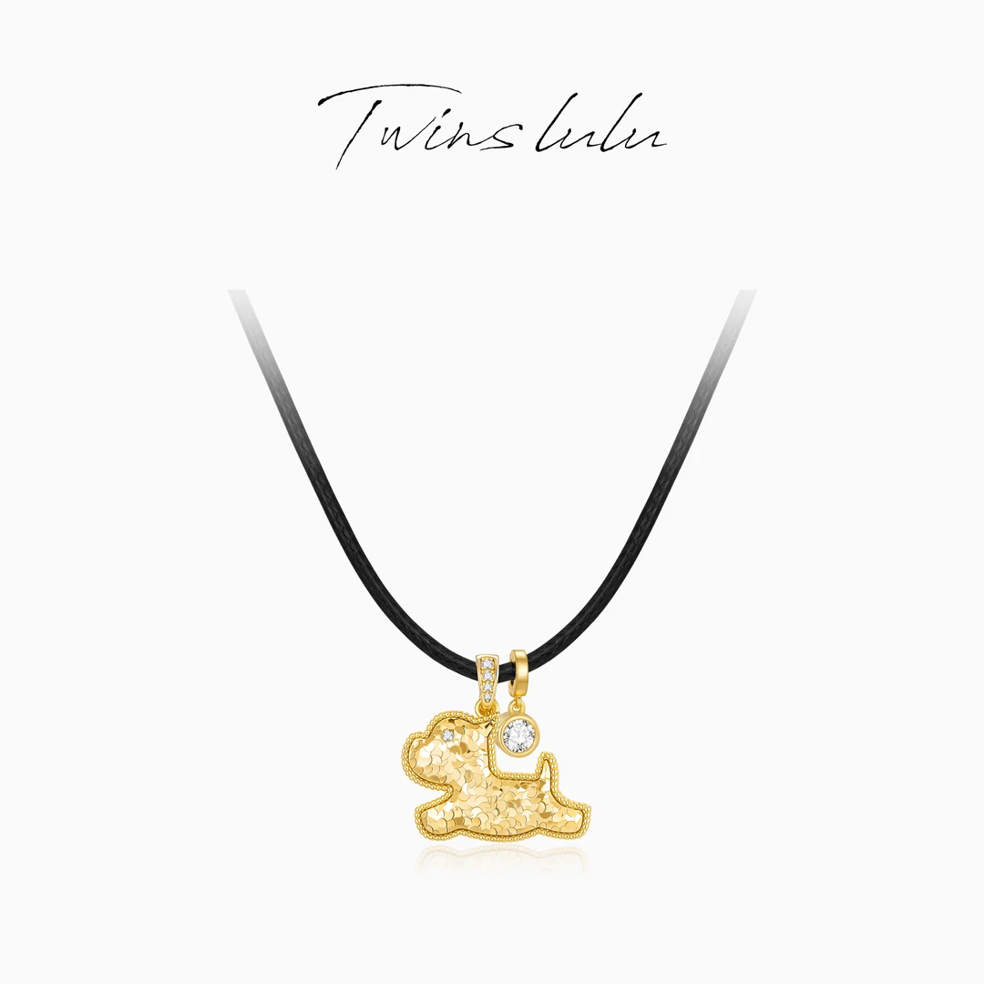 TWINS LULU 【小狗】圣诞节轻奢小众高级感小狗项链TSJ7859