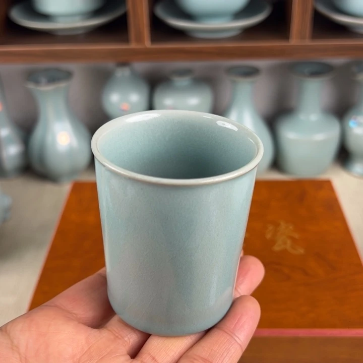 瓷杯子仿古釉可乐杯精品