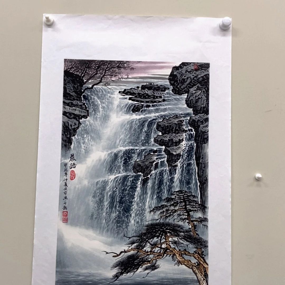 国画李保华四尺三开精品