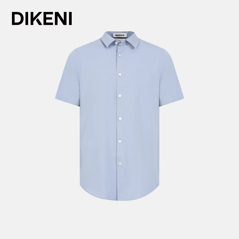 迪柯尼25春夏男士商务简约易打理细格纹短袖正装衬衫7F412O901