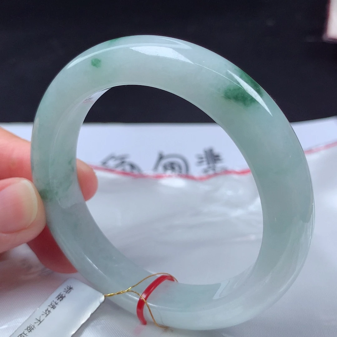 翡翠未镶嵌手镯55圈m1158