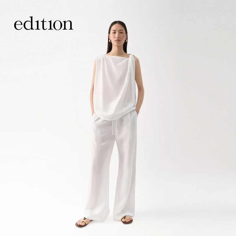 【商场同款】edition2025新款轻薄天丝亚麻休闲裤#EBE2PAT051