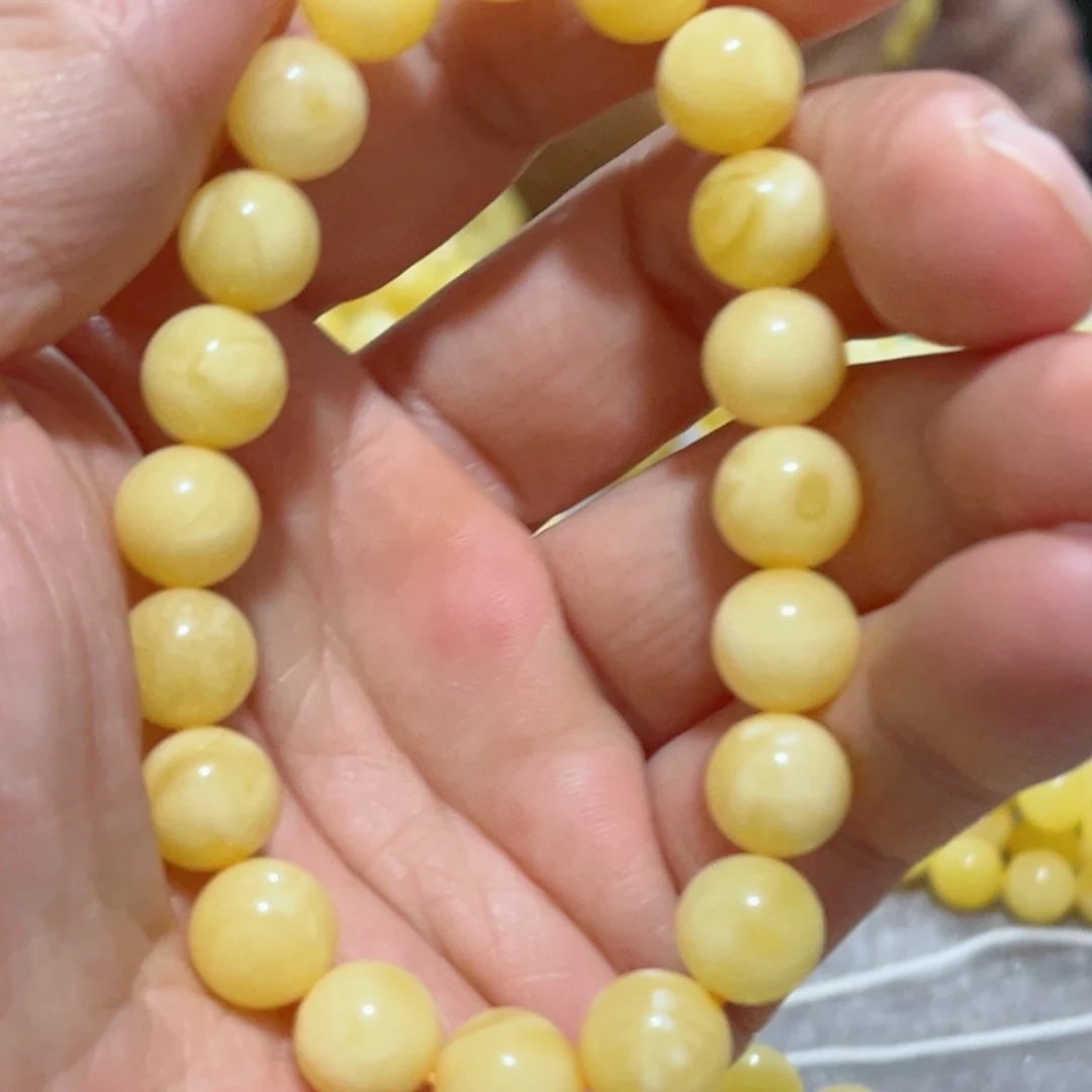 蜜蜡手串未镶嵌琥珀蜜蜡手串10mm+