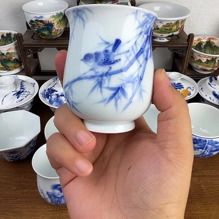 忠意堂釉下彩朱鸟