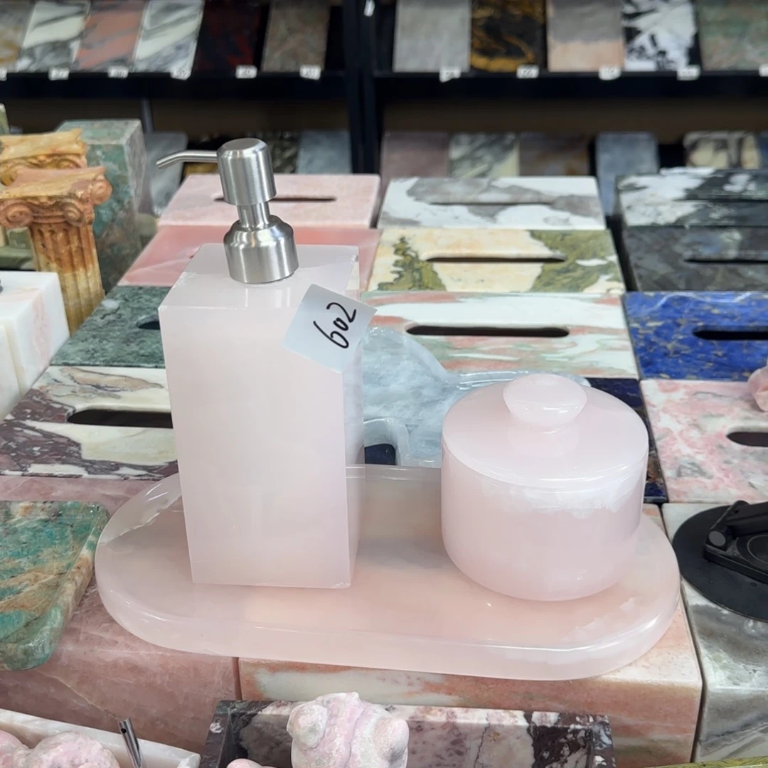 石材在****妍粉玉三件套602