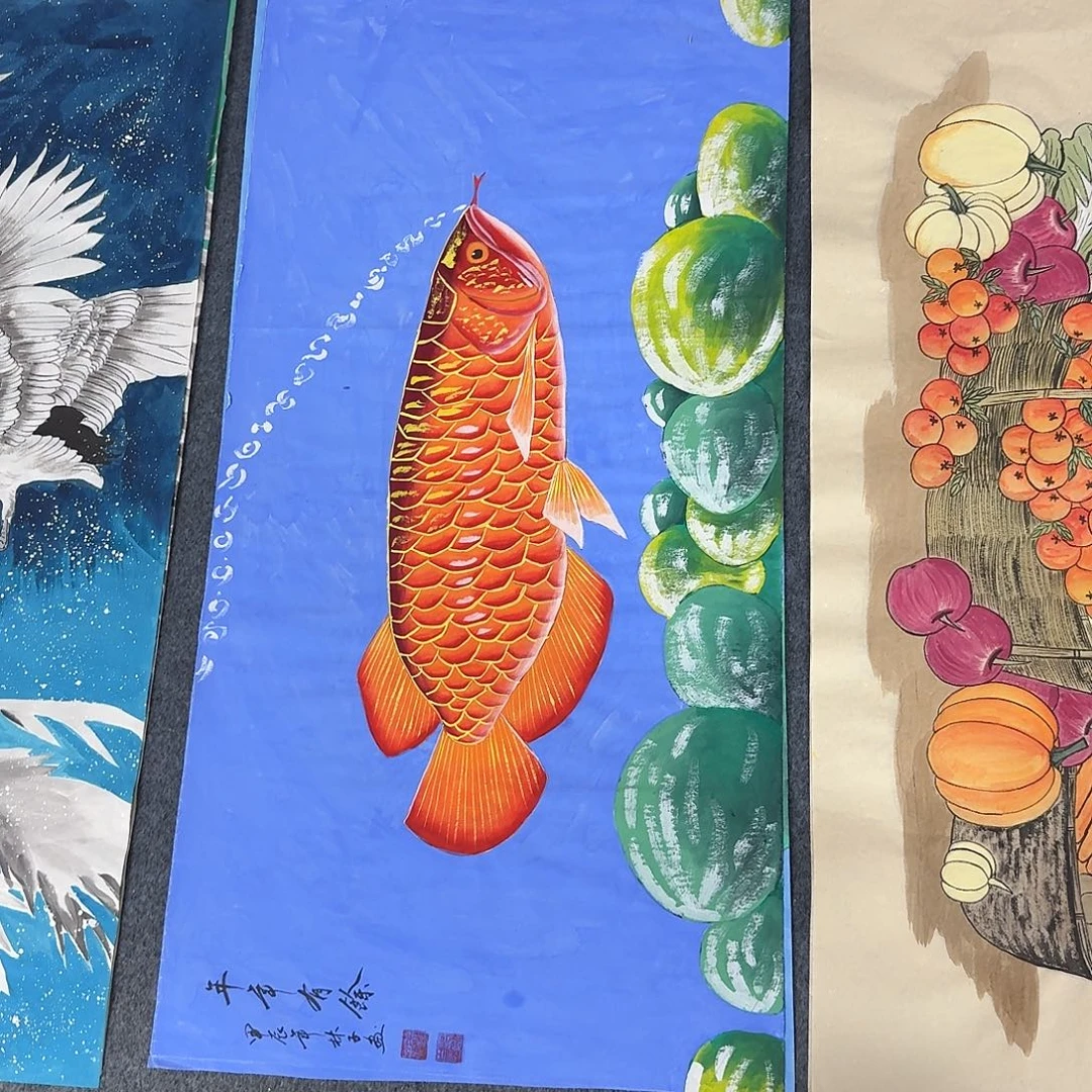国画100x50金龙鱼