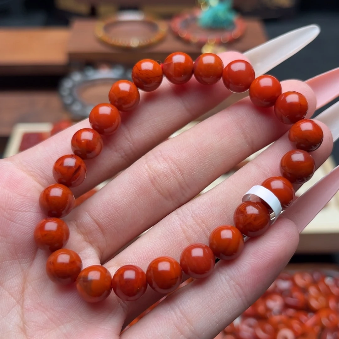 南红玛瑙未镶嵌南红3火焰纹手串