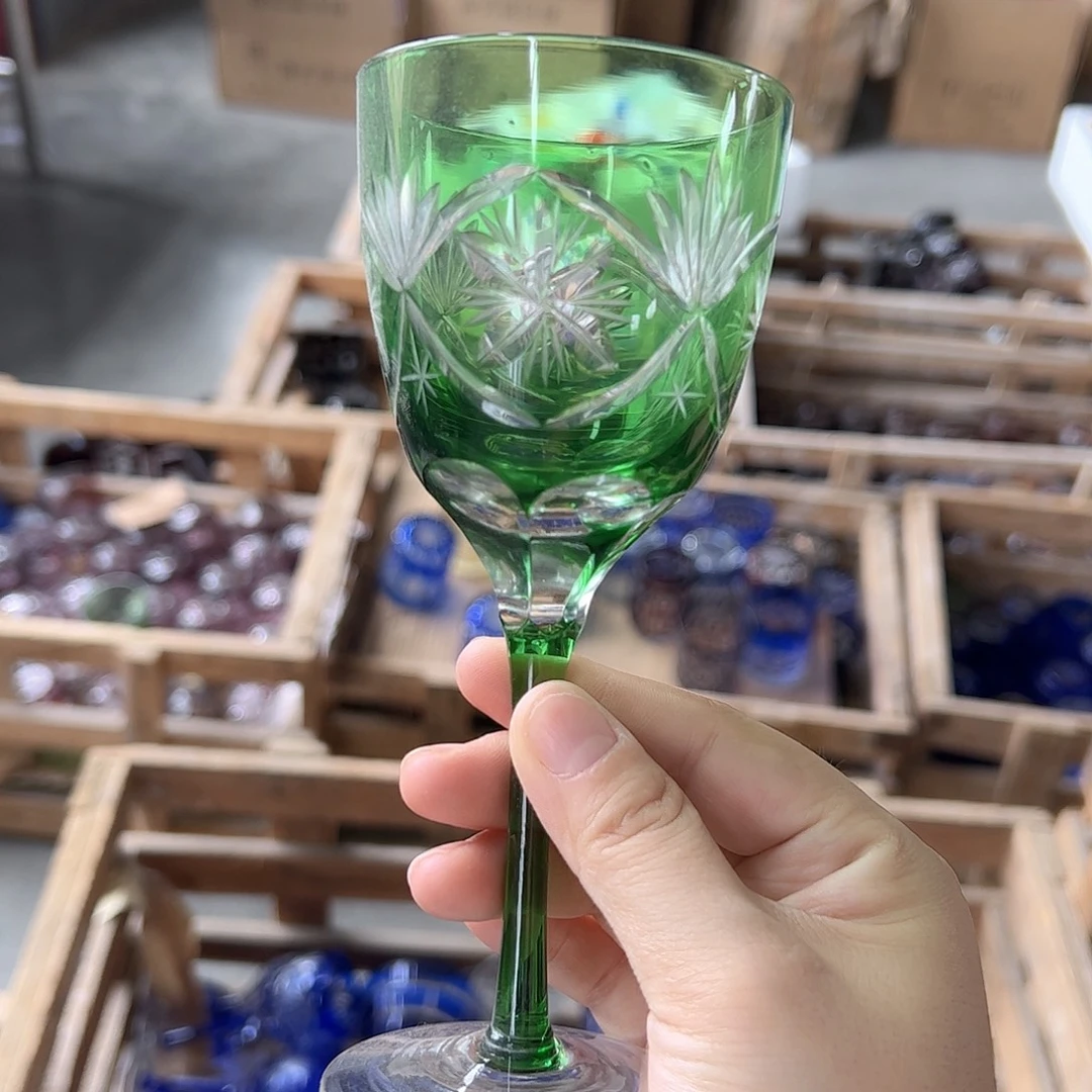 水晶玻璃高脚款微瑕一个