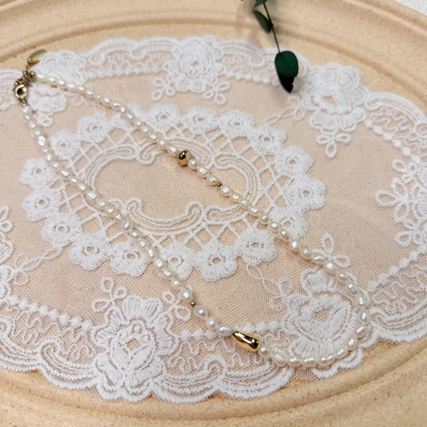 90新  【六六中古】孤品淡水珍珠项链ew370链长43-49