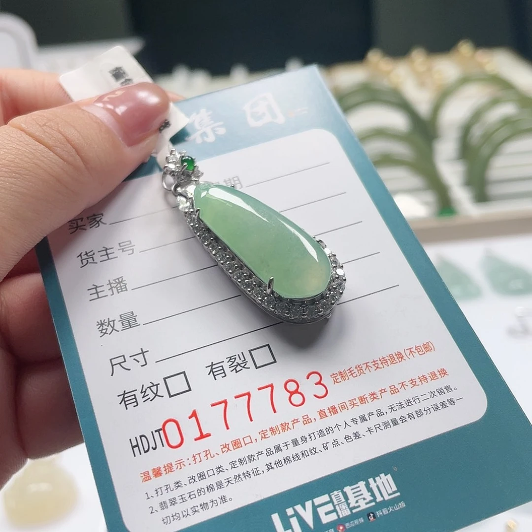 翡翠银S925镶嵌颈饰HDJT0177783