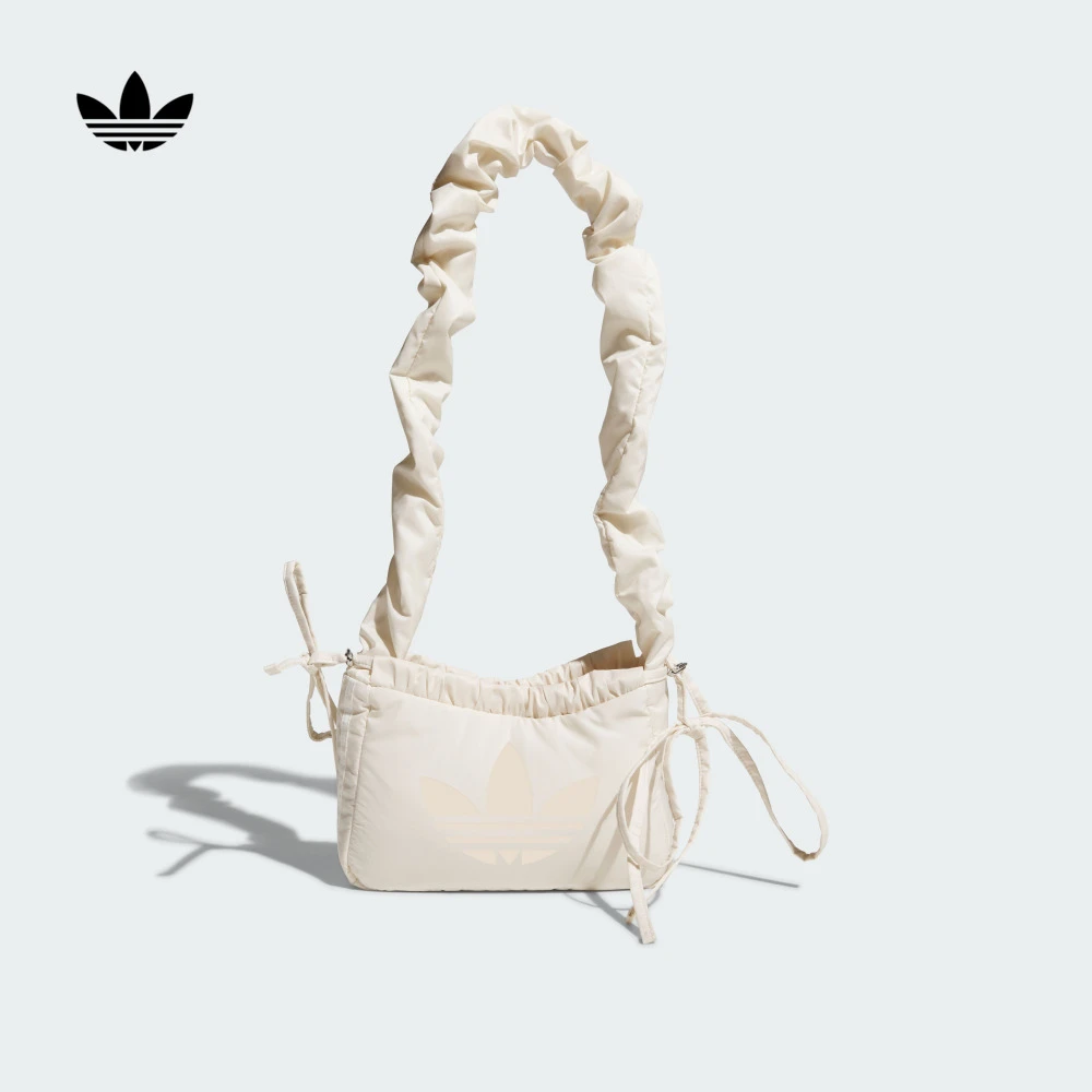 阿迪达斯三叶草 荷叶边可调节肩带运动单肩包女新款adidas KF2667