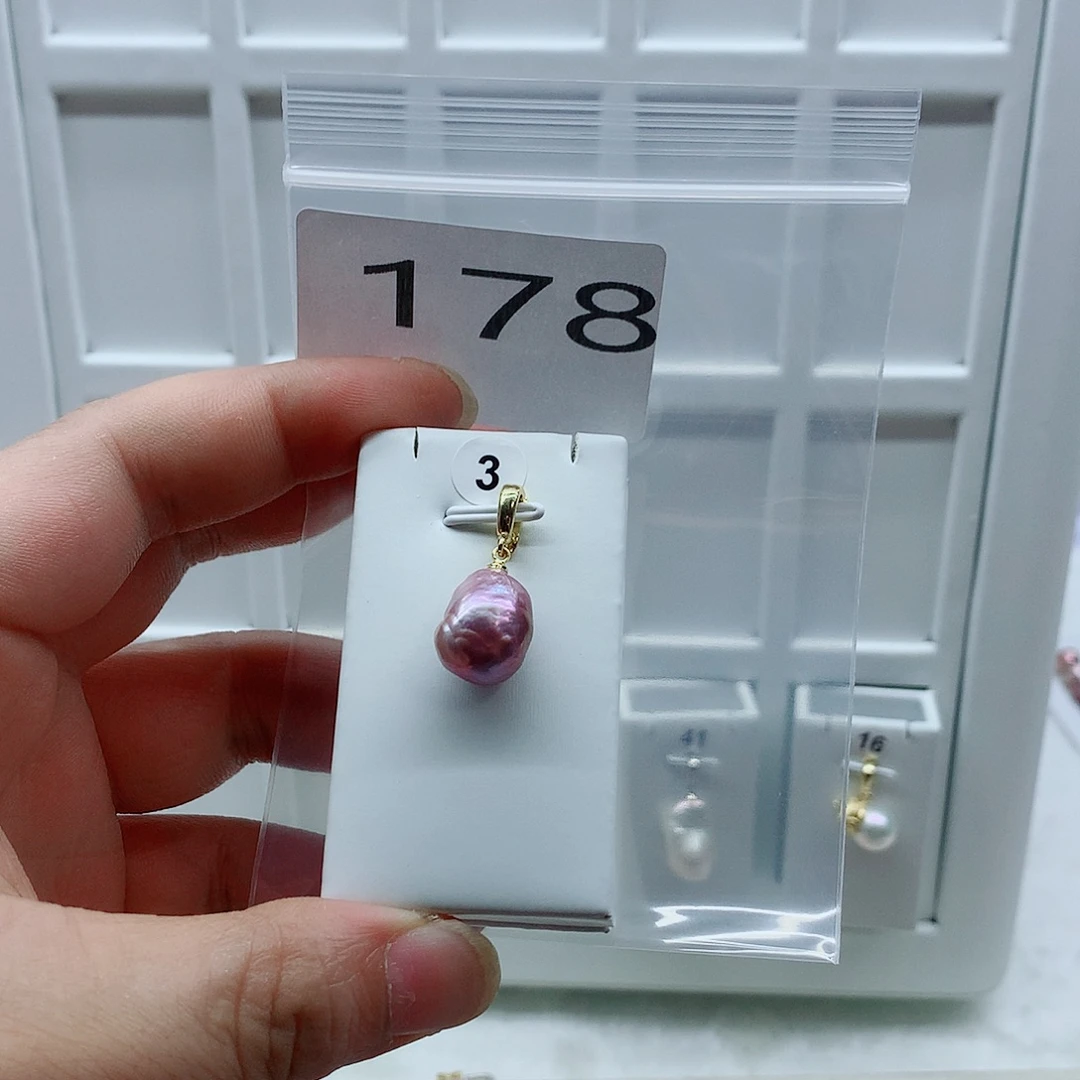 合金吊坠(不含链)淡水珍珠