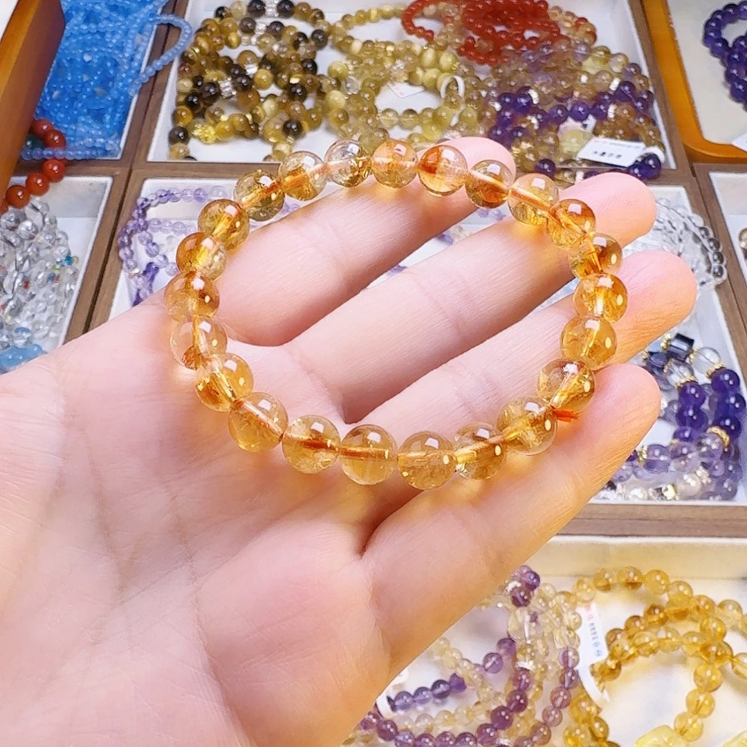 未镶嵌水晶手链黄水晶8