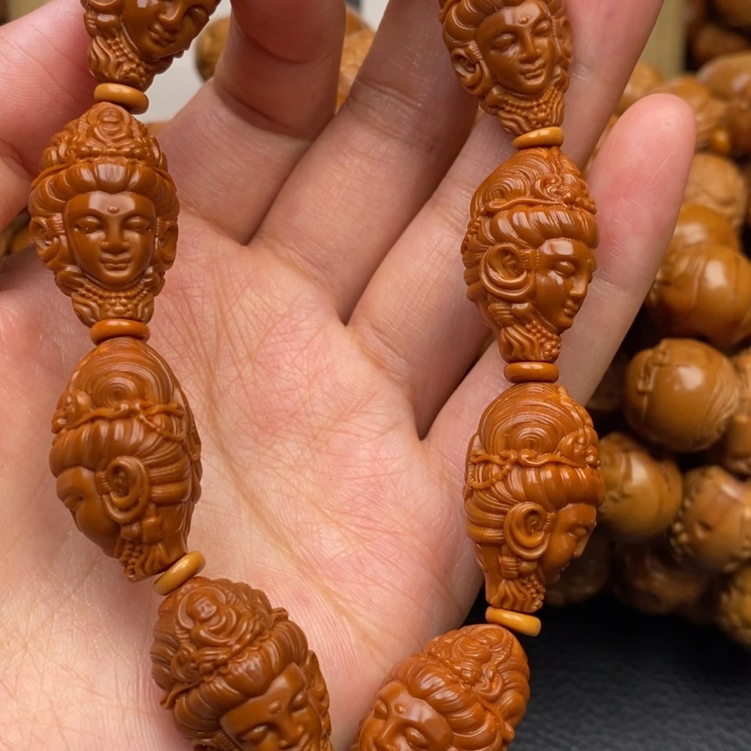 吊坠橄榄核观音手串