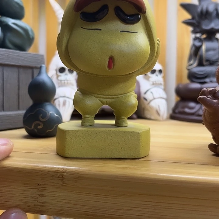 *****茶宠紫砂紫砂可达鸭蜡笔小新茶宠摆件