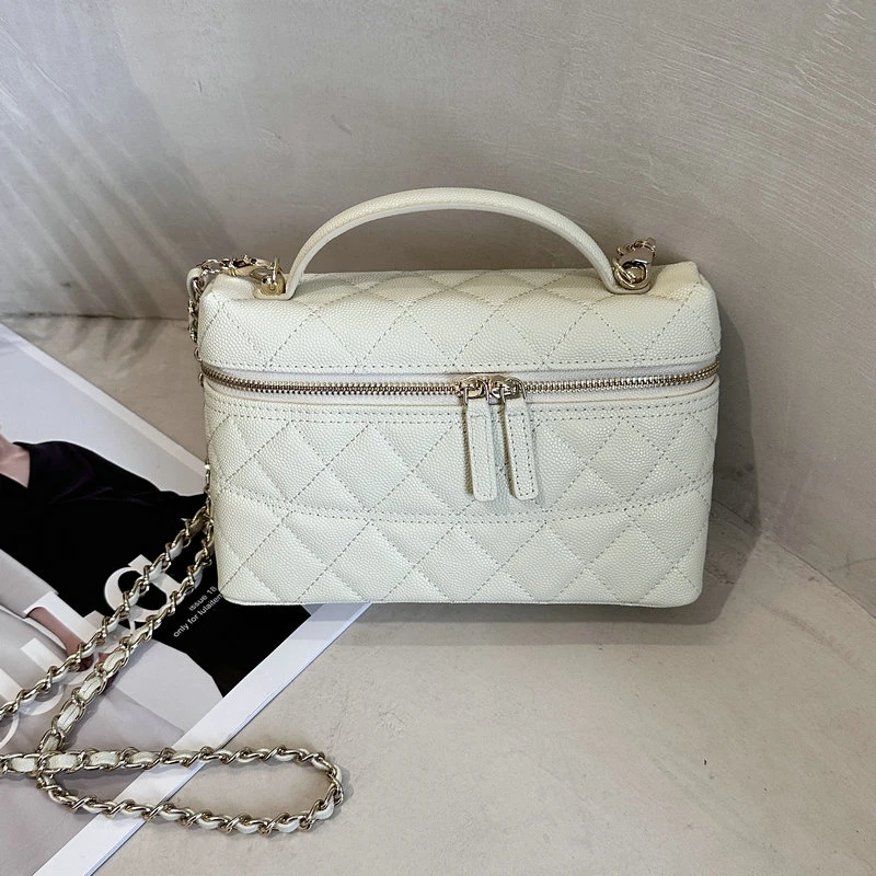 欧洲站女包2025新款小香风牛皮鱼子酱链条包时尚潮流斜挎小方包女