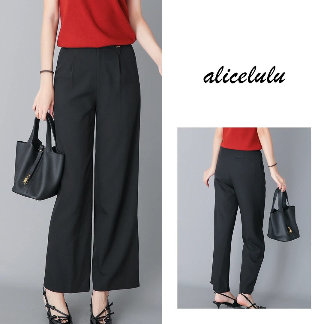 1 1alicelulu “飒美当道”休闲裤 阔腿显瘦 气质通勤 S621642E