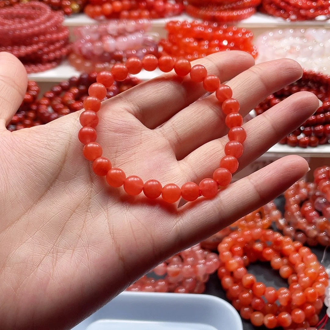 南红玛瑙未镶嵌手链