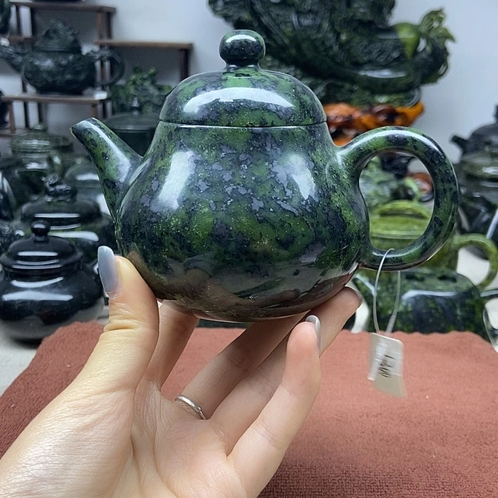 天然藏玉药王石茶壶