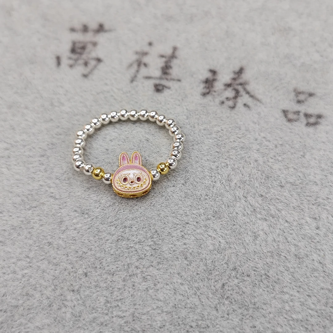 925银戒指 拉布布银指圈M245 jw