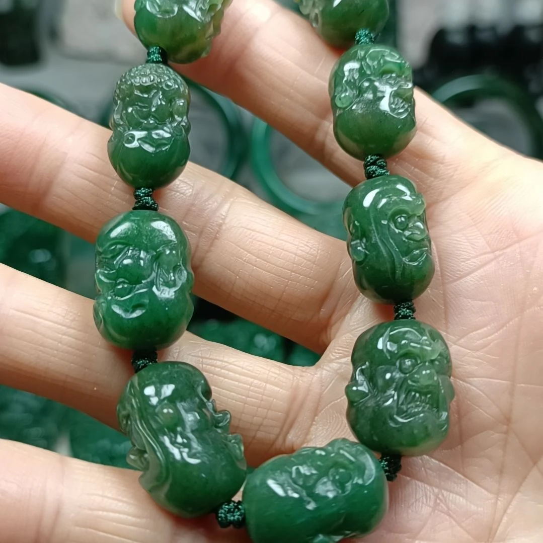神***爽独山玉未镶嵌十八罗汉