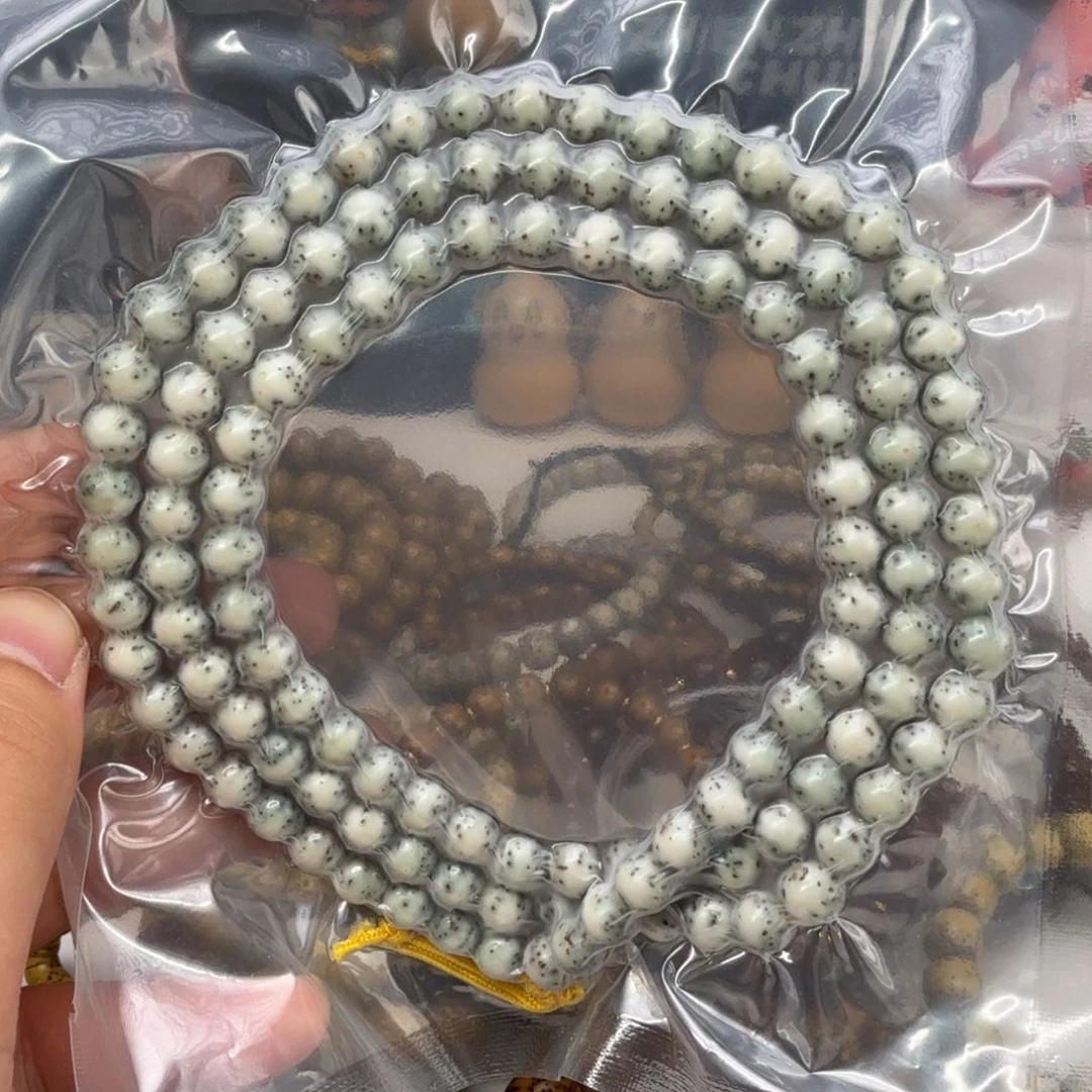 星月菩提手串娇***龙8石玉圆珠，一图一物