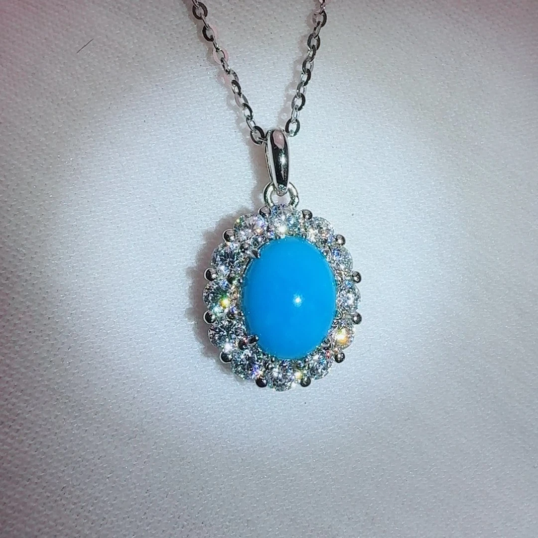 银S925镶嵌绿松石珠宝奇石