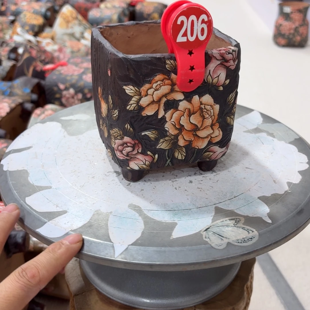 小***别紫砂花盆陶瓷多肉花盆精品