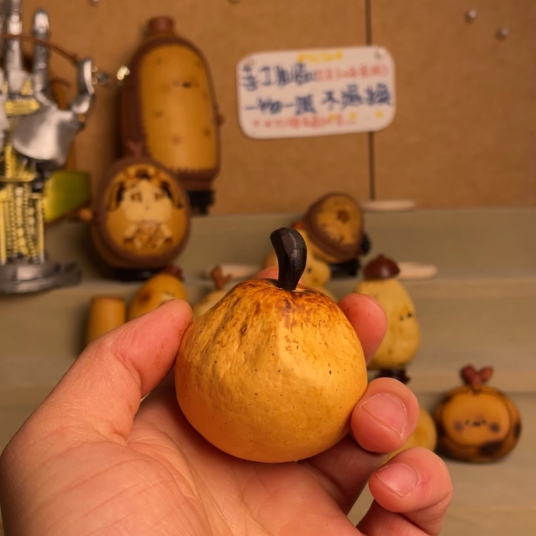 花***菜抽抽葫芦梨手工烙画