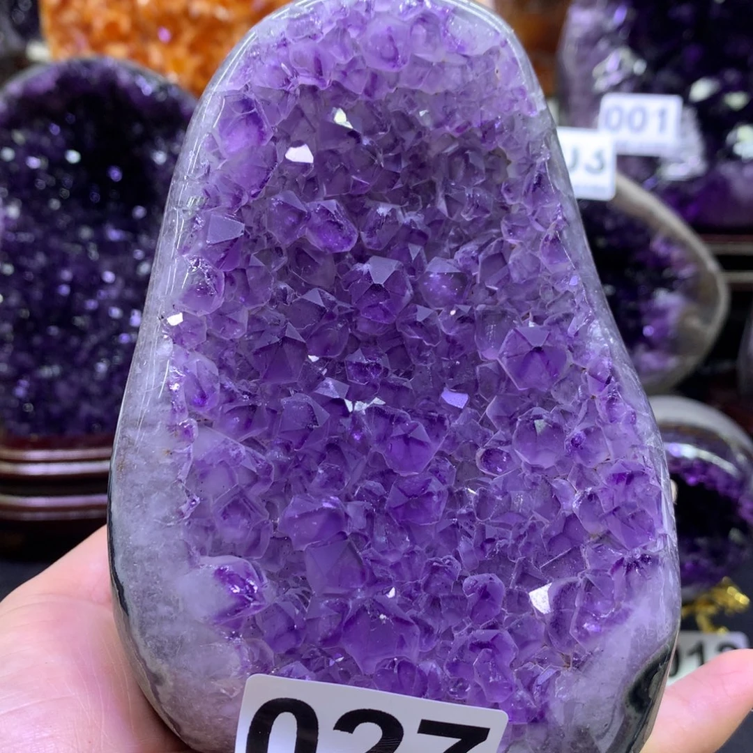 紫晶未镶嵌摆件水晶