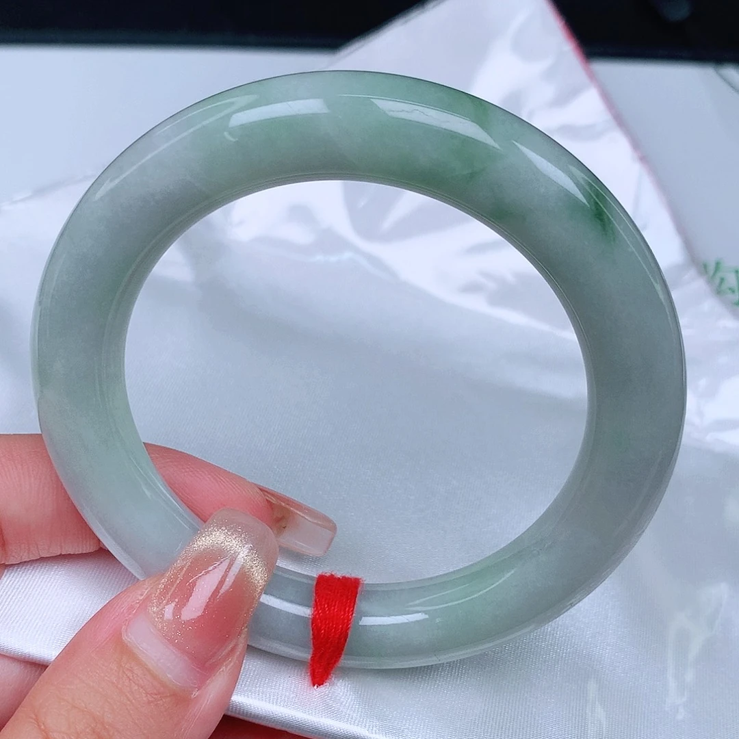 翡翠未镶嵌手镯6164圆56