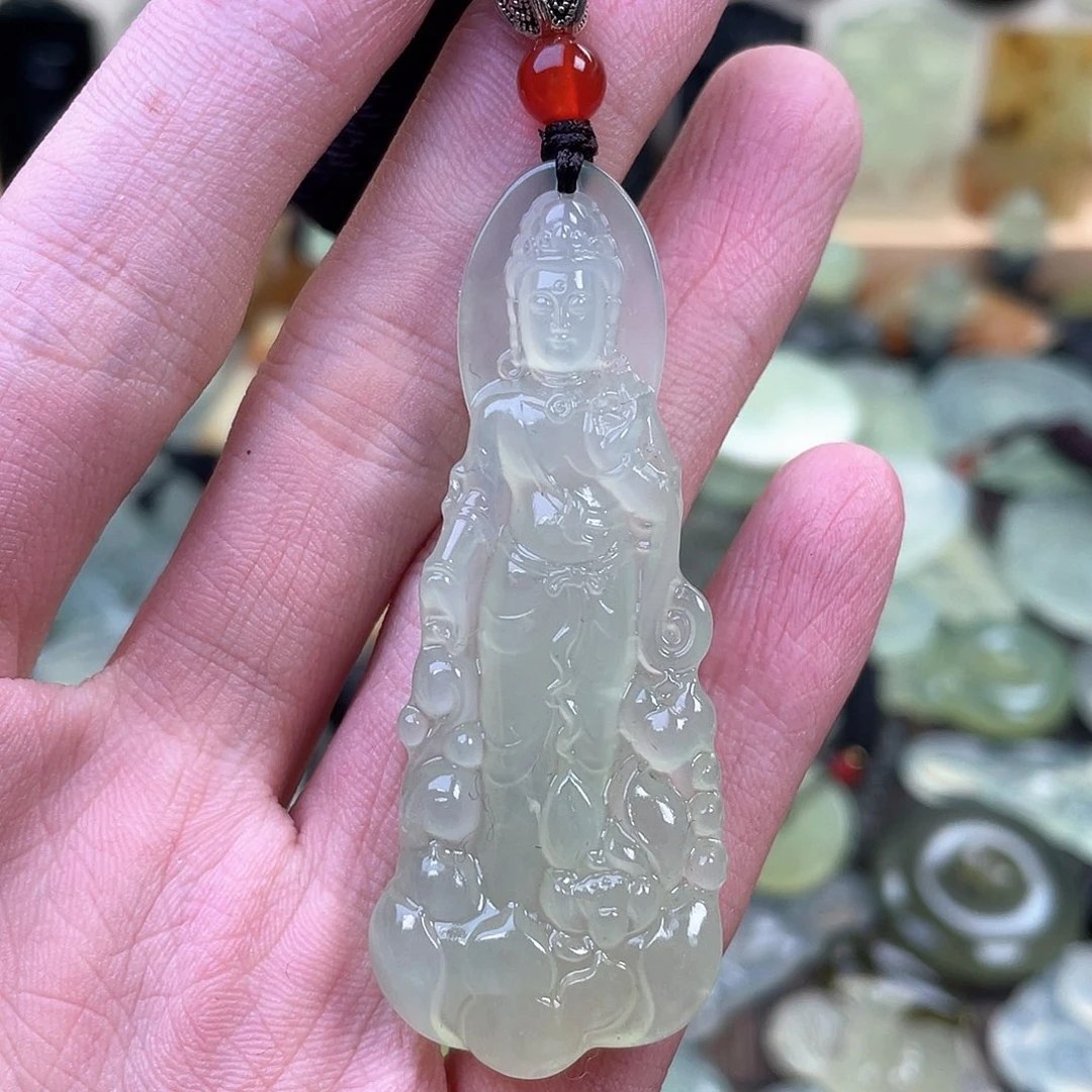 蛇纹石玉未镶嵌颈饰