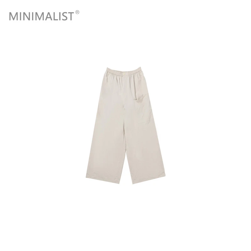 极限民《写意》夏季休闲百搭简约直筒阔腿长裤F5103F0724