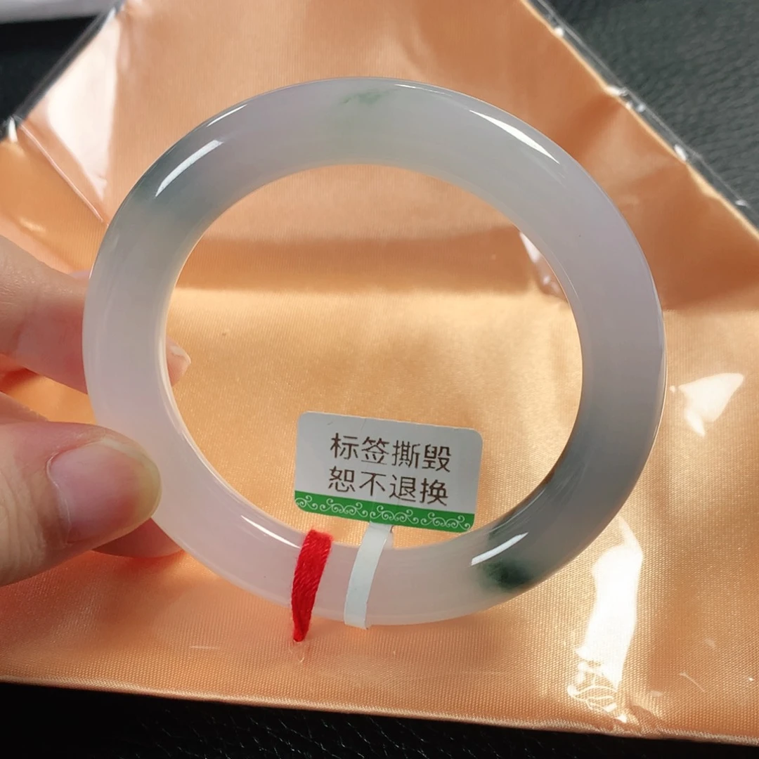 翡翠手镯未镶嵌缅甸天然翡翠手镯54圈口