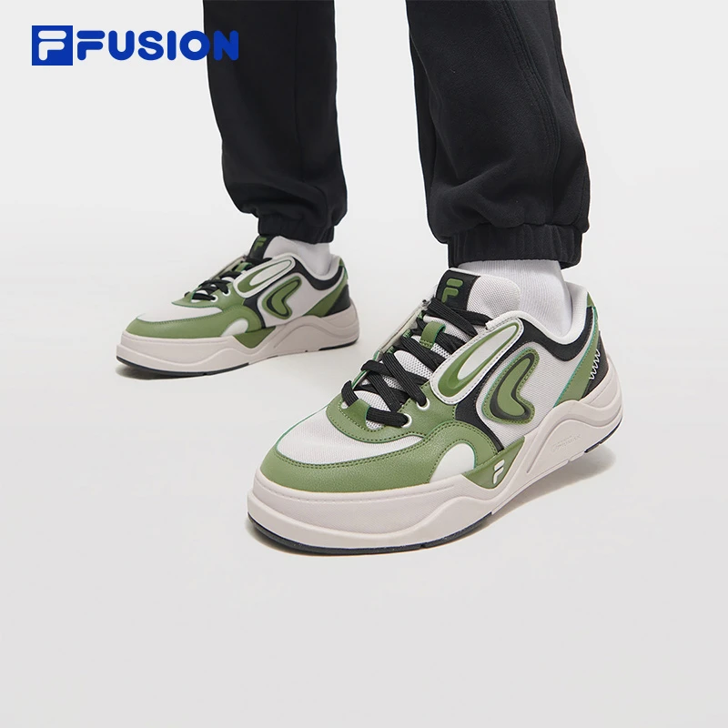 【5050滑板鞋】FILA斐乐欧若风潮牌运动厚底低帮板鞋T12M512901F