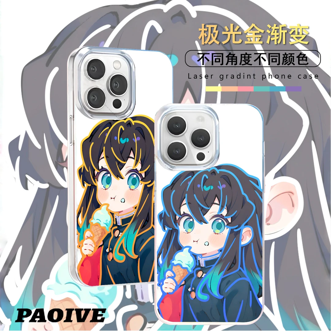 鬼灭时透无一郎适用苹果华为vivo一加iPhone小米红米极光手机壳