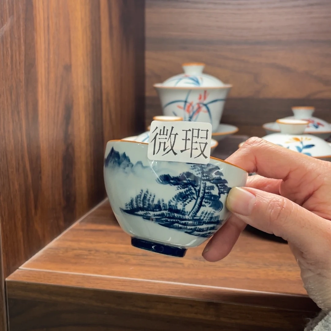 微瑕釉下彩纯手绘