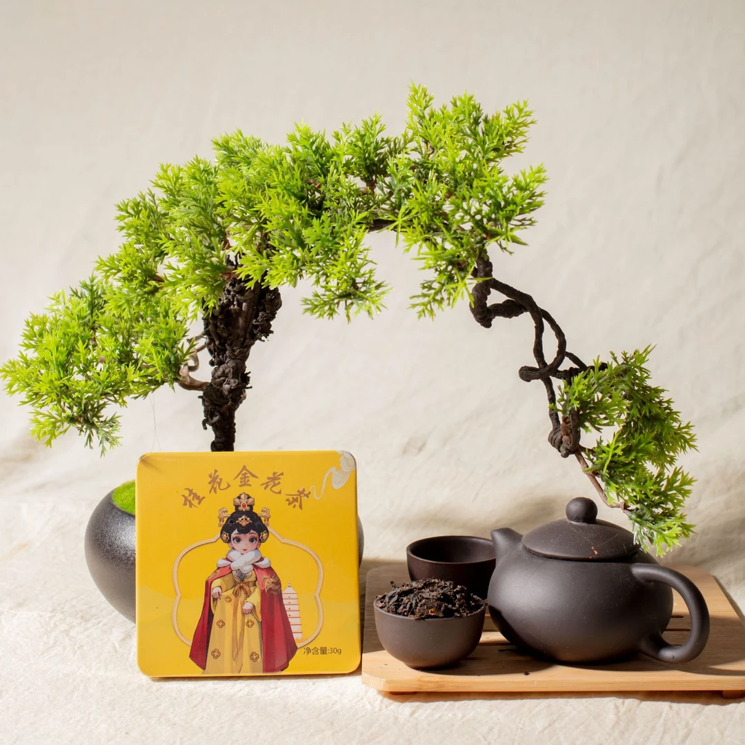 不倒翁小姐姐·桂花金花茶（送会员）黑茶茯茶泾阳茯茶