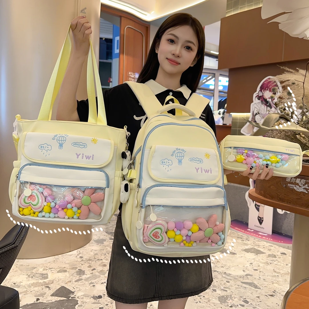 ins日系书包女背包初中生2025新款大容量小学生三到六年级双肩包