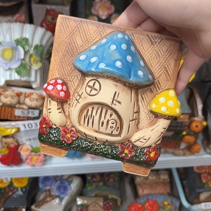 紫砂花盆粗陶材质多肉花盆
