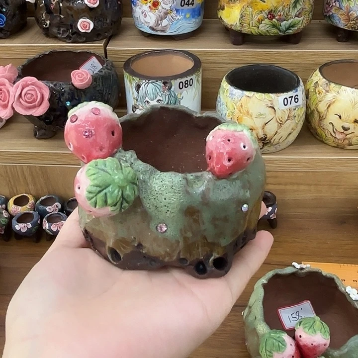 123445567778手绘花盆