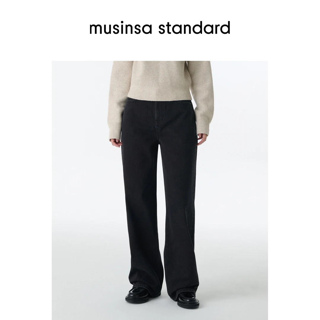 musinsa standard女士秋季百搭简约高腰显瘦牛仔裤长裤MWDNP901