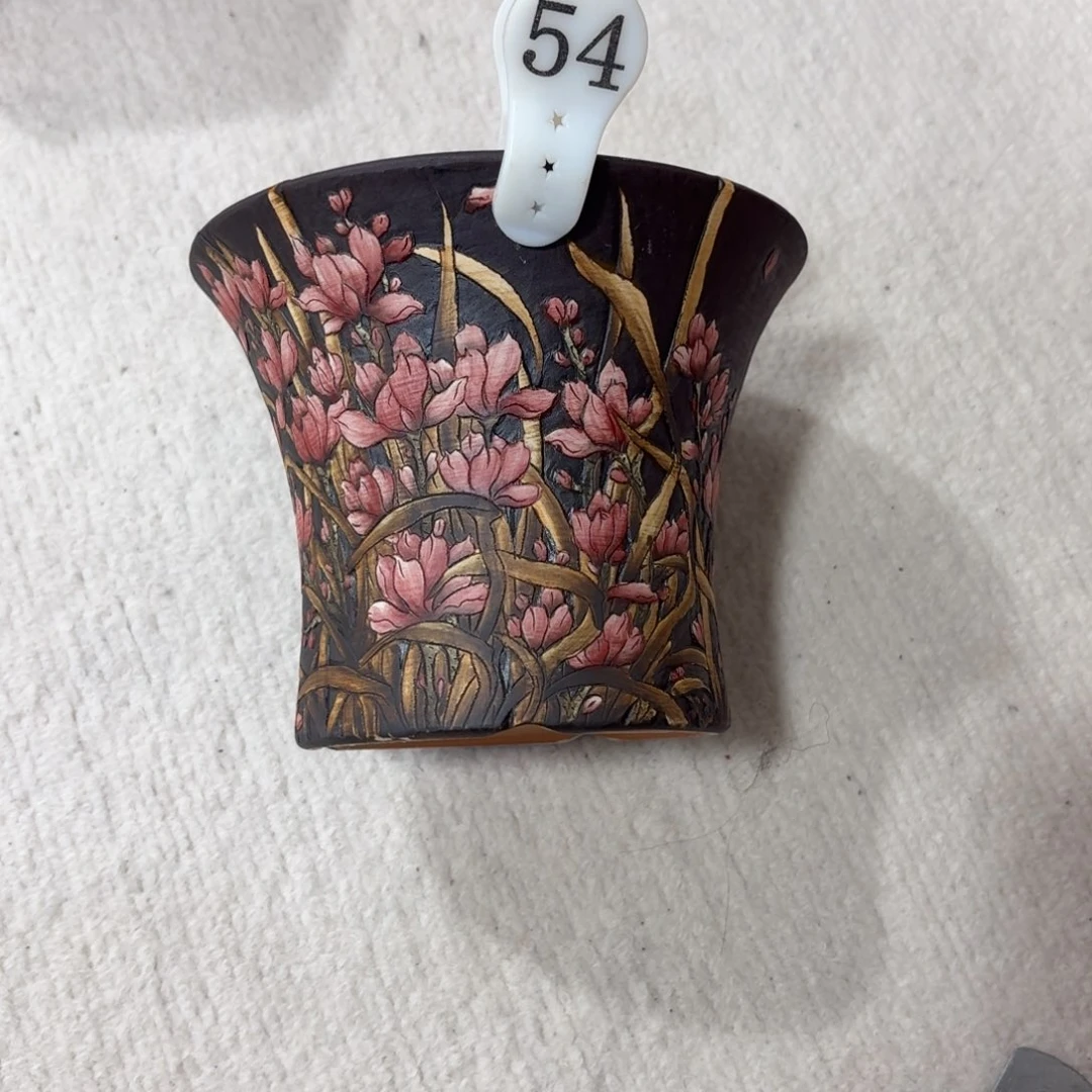 @****紫砂花盆陶瓷多肉花盆口17高14
