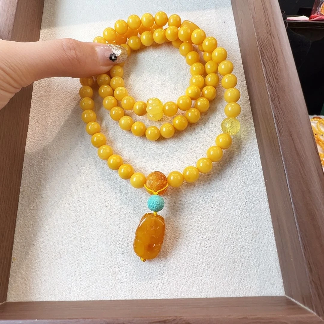 手链蜜蜡未镶嵌蜜蜡7.5mm
